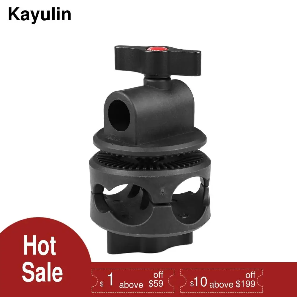

Kayulin swivelling grip head angle tilt mount wheel clamp connector bracket For Photo Studio Boom Arm Reflector Holder Stand