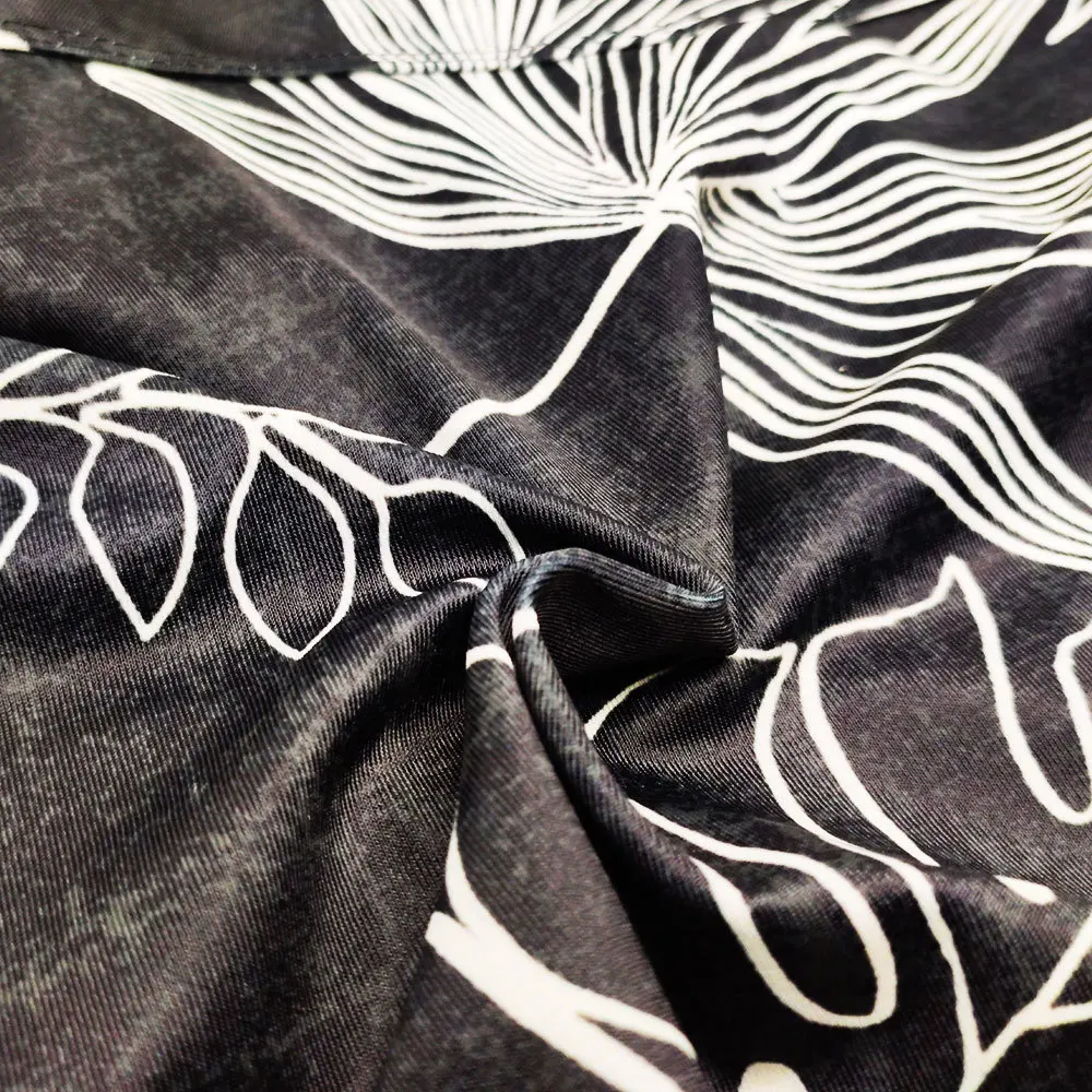 

Summer Swimsuit Men Swimwear Printing Flowers Drawstring Swimming Trunks With Pocket Beach Surffing Running Gay Swimwear Men