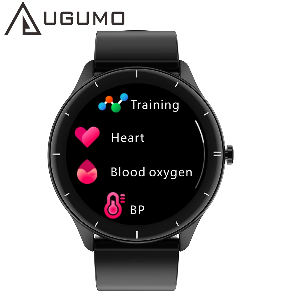 UGUMO Blood pressure meter smart watch gold Men Women Smart Watch with Body Temperature Measure Heart Rate Blood Pressure Oxygen