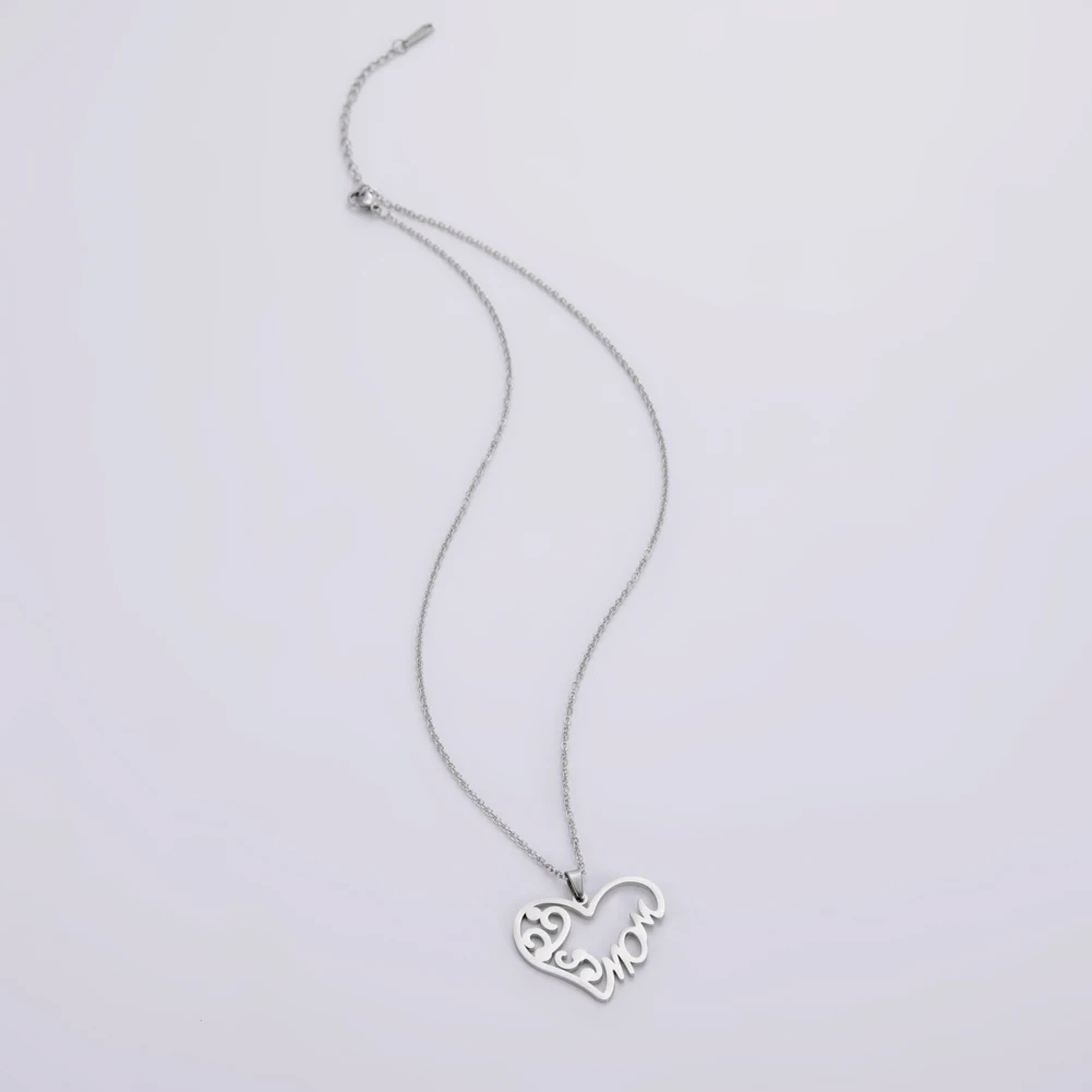 Teamer сердечко любви &quotмам&quot кулон ожерелье для женщин из нержавеющей стали чокер