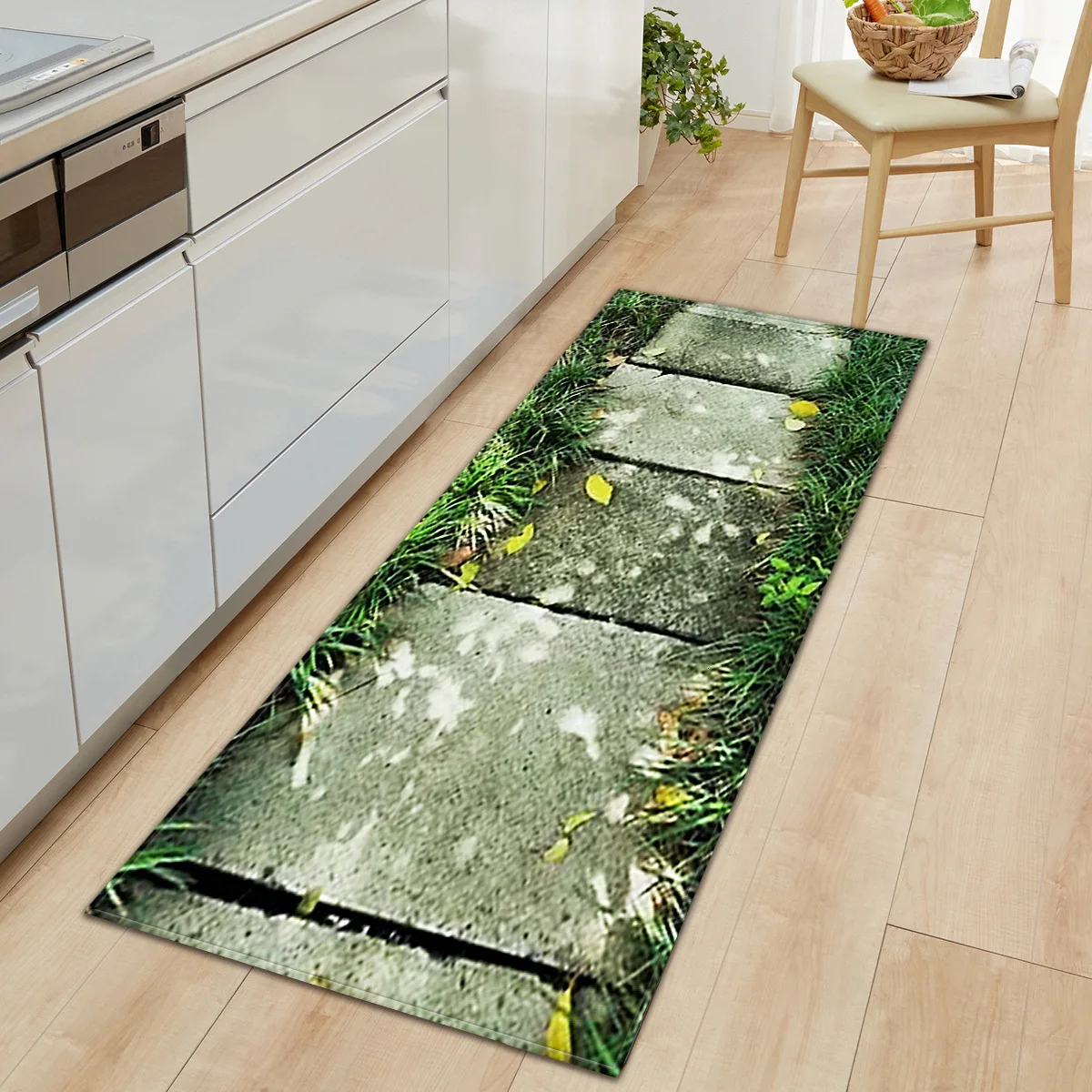 Long Kitchen Mat Flannel Floor Carpet Bamboo grass Home Doormat Morden Rug Bedroom Living Room Bath Mats Tatami Tapete | Дом и сад