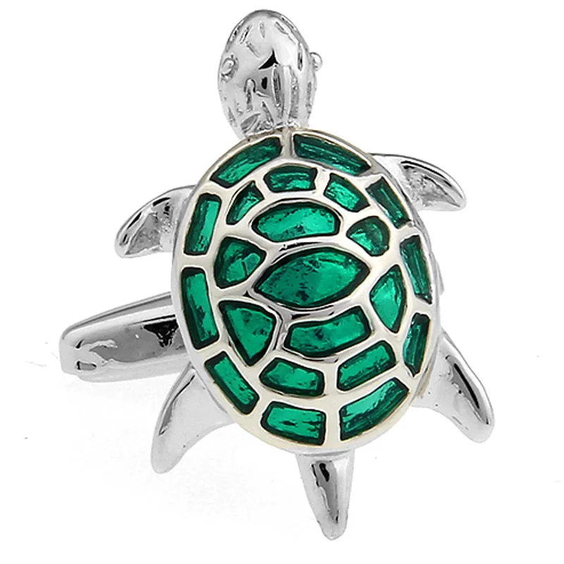 

Mans Gift Mans Jewelry rench cuff shirt Button Metal Animal ufflinks Color Green Cufflink 5pairs per lot