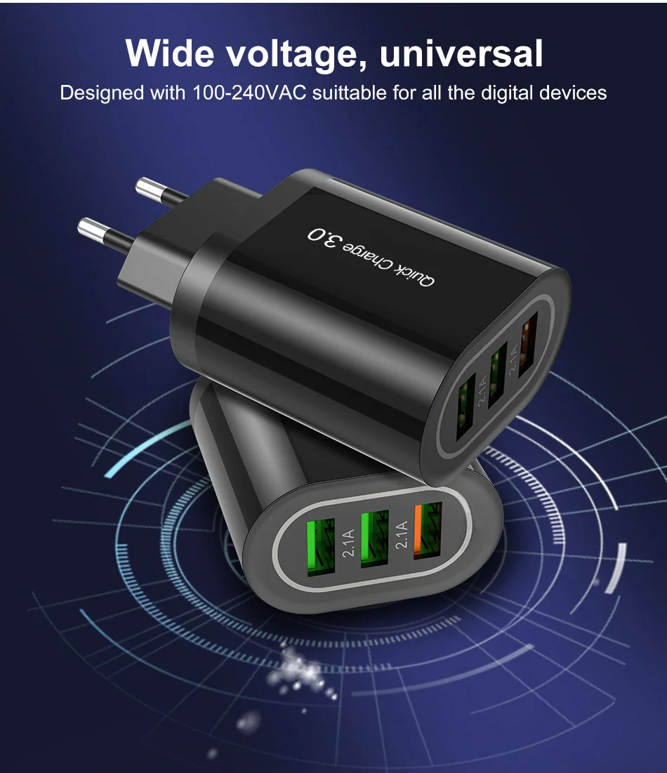 Олаф 18 Вт Быстрая зарядка 3,0 USB зарядное устройство QC3.0 Быстрая зарядка мульти зарядное устройство для samsung S10 Xiaomi Mi9 iPhone X настенное зарядное устройство для телефона