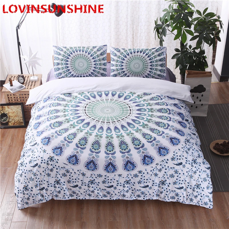 Постельное белье в стиле Мандала набор королева мягкое постельное из ткани твил
