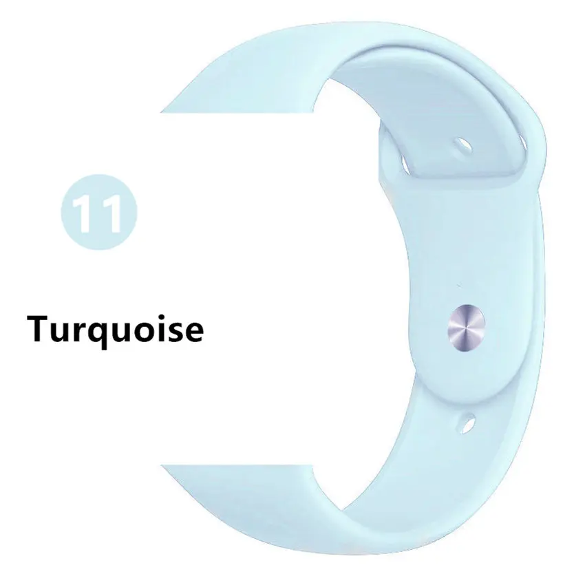 Turquoise 11 Ремешок для apple watch 5 4 ремешок apple watch 44 мм 40 мм iwatch 3 2 1 ремешок 42 мм 38 мм для хорошего клиента - Цвет ремешка: Turquoise 11