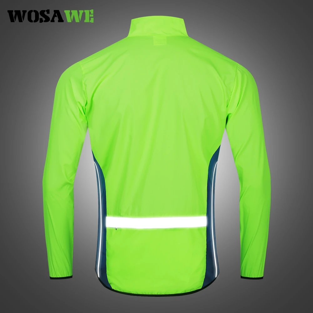 Ветрозащитная велосипедная куртка WOSAWE мужской дождевик одежда для шоссейного