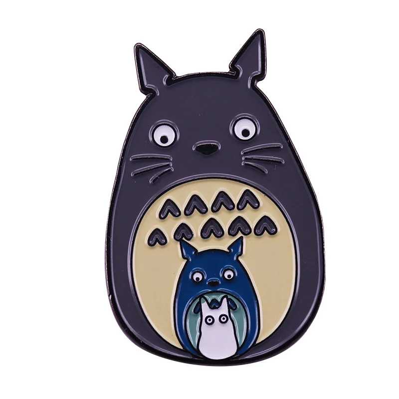 Большая средняя маленькая эмалированная булавка Тоторо для студийной