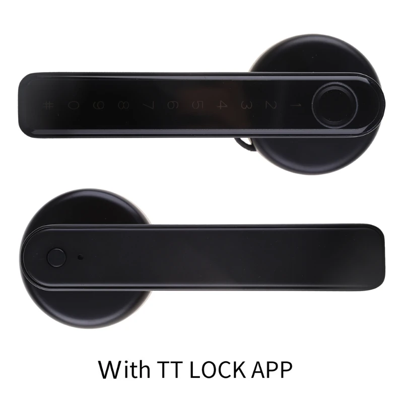 

D57D ABS+ Metal Material for Home Office 50 Fingerprints and Touch Screen Smart Keyless Door Lock for Wooden Doors