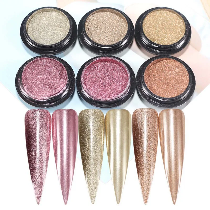 Блеск для ногтей Мерцающий Порошок Для Ногтей Стойкий Блестящий порошок дизайна