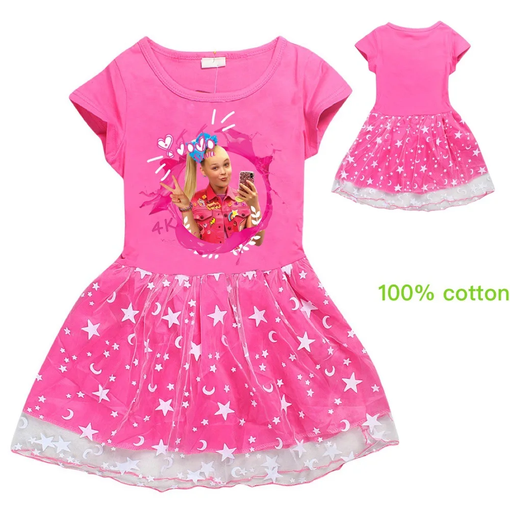 Платье для девочек с рисунком JOJO Siwa Youtube платья платье детская одежда красивое