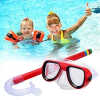 children snorkel goggles suction tube set pvc non toxic clear explosion proof glasses adjustable belt summer diving equipment