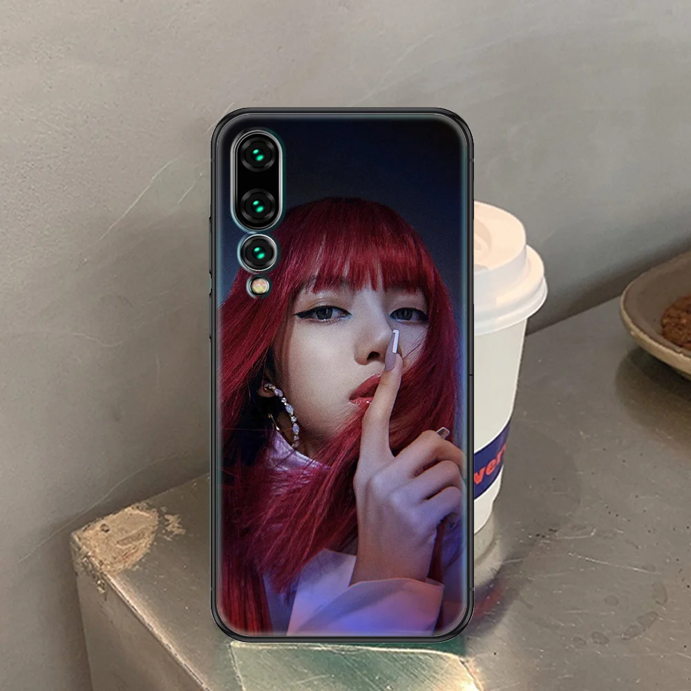 

BLACKPINKs LISA Phone case For Huawei P Mate P10 P20 P30 P40 10 20 Smart Z Pro Lite 2019 black luxury bumper trend waterproof