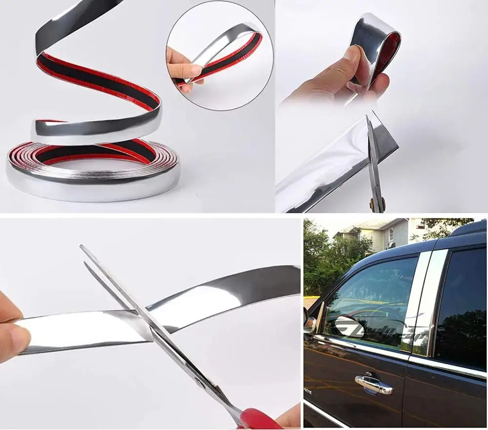 Стайлинг автомобиля хромированные декоративные полосы передняя и задняя