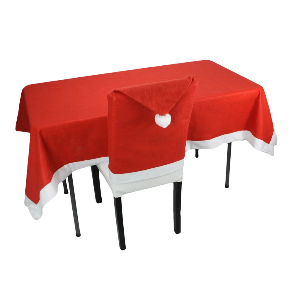 Красная прямоугольная скатерть на Рождество для нового года рождественские