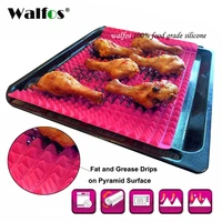 walfos food grade pyramid bakeware pan nonstick silicone baking mat pads easy method for oven baking tray sheet kitchen tools