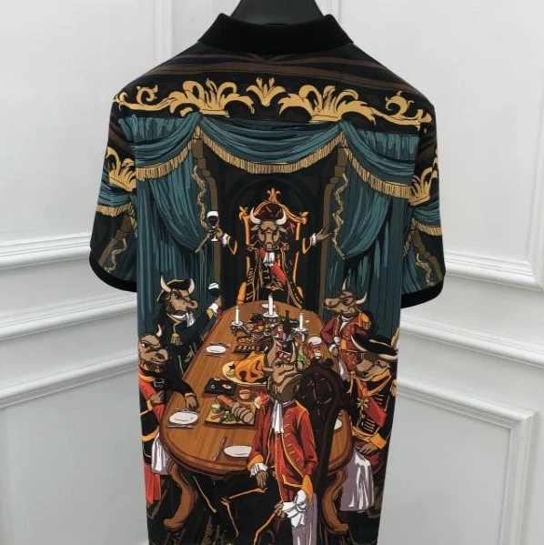 

2021 21ss spring brand royal print designer t shirts tees tops for men luxury punk gothic famous casual cotton