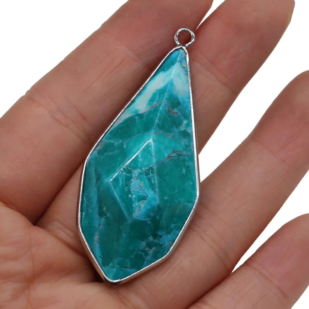 

Natural Synthesi Apatite Faceted Water Drop Shape Pendant Charms for Jewelry Making DIY Necklace Earrings Accessories 20x38mm