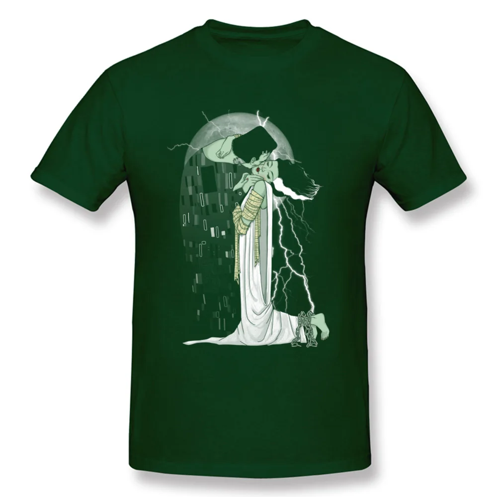 

Classic Bride of Frankenstein Tshirt Round Neck Cotton Men's Tops Shirt Father Tees Oversized Short Sleeve Normal Tshirts Custom