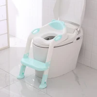 2 colors baby potty training seat childrens potty baby toilet seat with adjustable ladder infant toilet training folding seat
