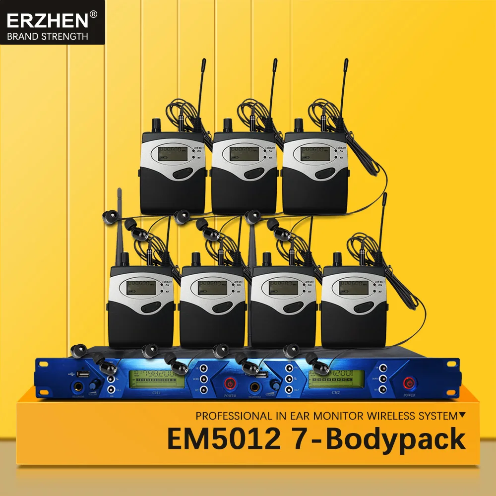 EM5012 Беспроводная система для наблюдения за ушами SR2050 Двойной передатчик 7 шт.