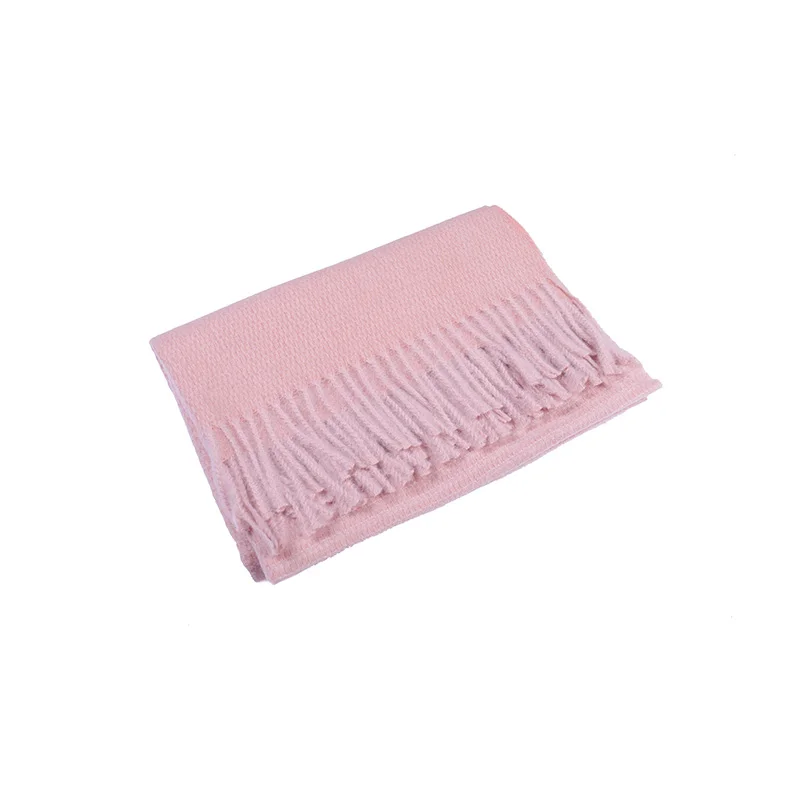 Женский мягкий кашемировый шарф FS повседневный толстый длинный с кисточками