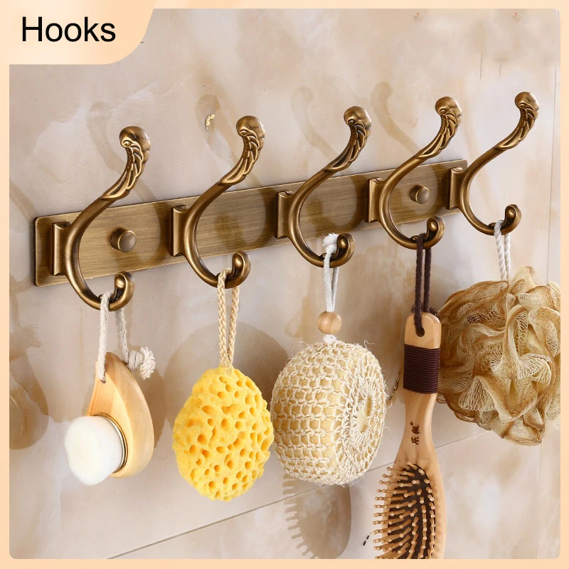 

New Arrival Clothes Hook Space Aluminum Over The Door Home Bathroom Coat Towel Multipurpose Hanger Rack Hooks