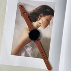 Тонкий кожаный ремешок для часов, браслет для Samsung Galaxy watch Active 2 44 мм Huawei GT2Pro watch 4Classic 4540 мм46 мм, 20 мм 22 мм