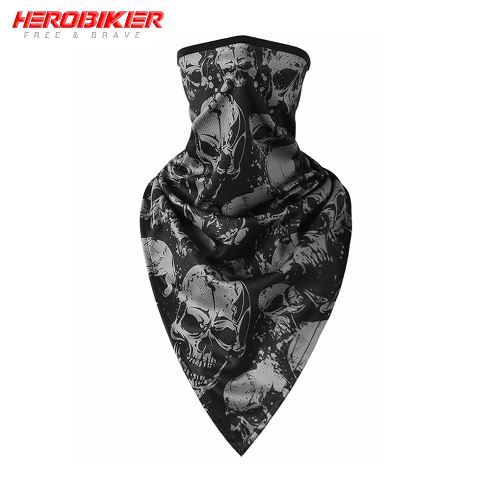 color08 HEROBIKER, новинка, Балаклава, мотоциклетная, мото, защита для лица, дышащая маска, мотоциклетная, многофункциональная, мото, полумаска, Быстросохнущий двигатель - Цвет: color08