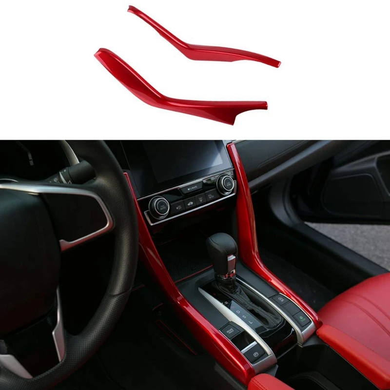 

Center Consoles Interior Gear Shift Panel Molding Strip Cover Decoration Trim for 10Th Gen Honda Civic 2020 2019 2018 2017 2016