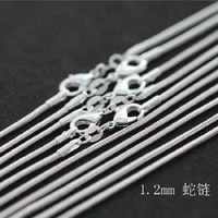 wholesale price 10pcslot snake chain necklaces pendant 925 sterling silver women men classic jewelry