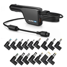 12V-24V 108W Universal Laptop Car Charger with QC3.0 DC Adapter Power Supply 16V 18.5V 19V 19.5V 20V for HP Dell IBM Lenovo Acer