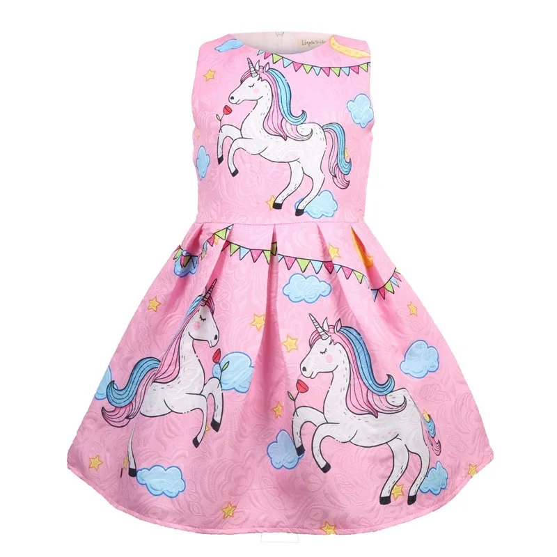 2018Cotton Rainbow Dress 2019 Child Role Playing Pony Carnival Cosplay Costume Girl Princess Christmas2-8 | Детская одежда и обувь
