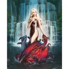 5D алмазная живопись сделай сам, вышивка с красивой девушкой, мозаика с драконом, наборы для вышивки крестиком, подарок ручной работы, домашний декор
