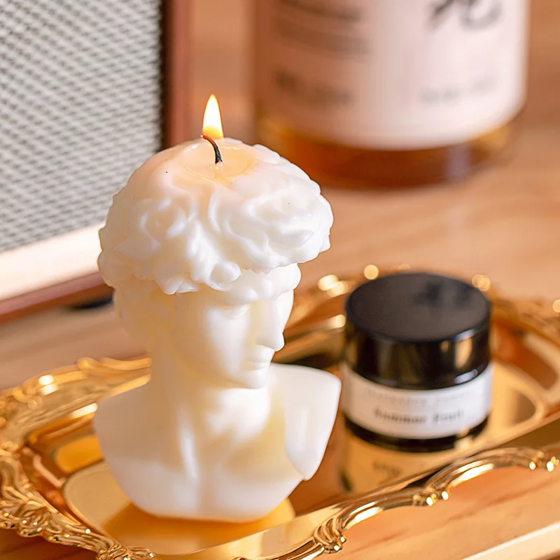 Современные ароматические свечи для украшения дома статуя Давида из греческого