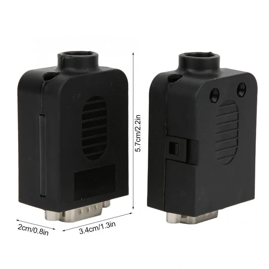 2Pcs DB9 9Pin 1A Screw Type Serial to Terminal Male Connector Adapter with Case konektor 0.2Nm High Qualtiy | Обустройство дома