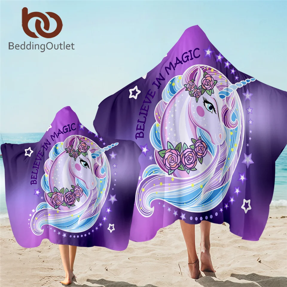 Постельное белье банное полотенце из микрофибры с капюшоном и рисунком