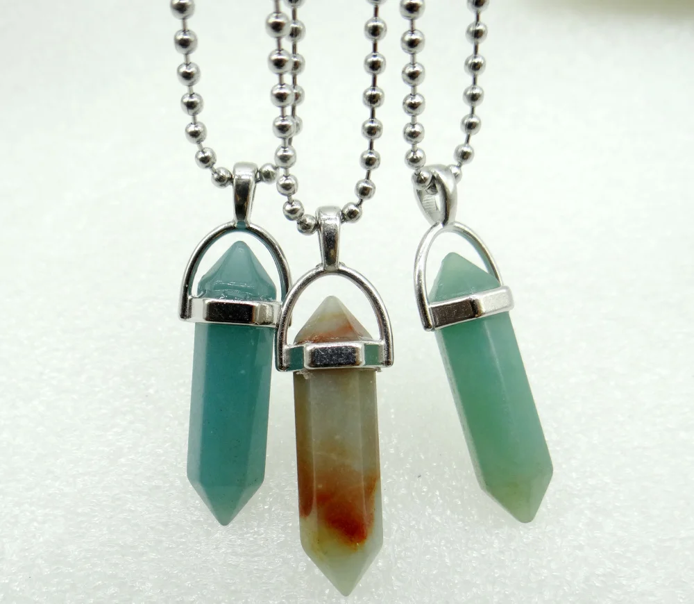 Натуральный камень кварц кристалл флюорит амазоны шестиугольная колонна кулон