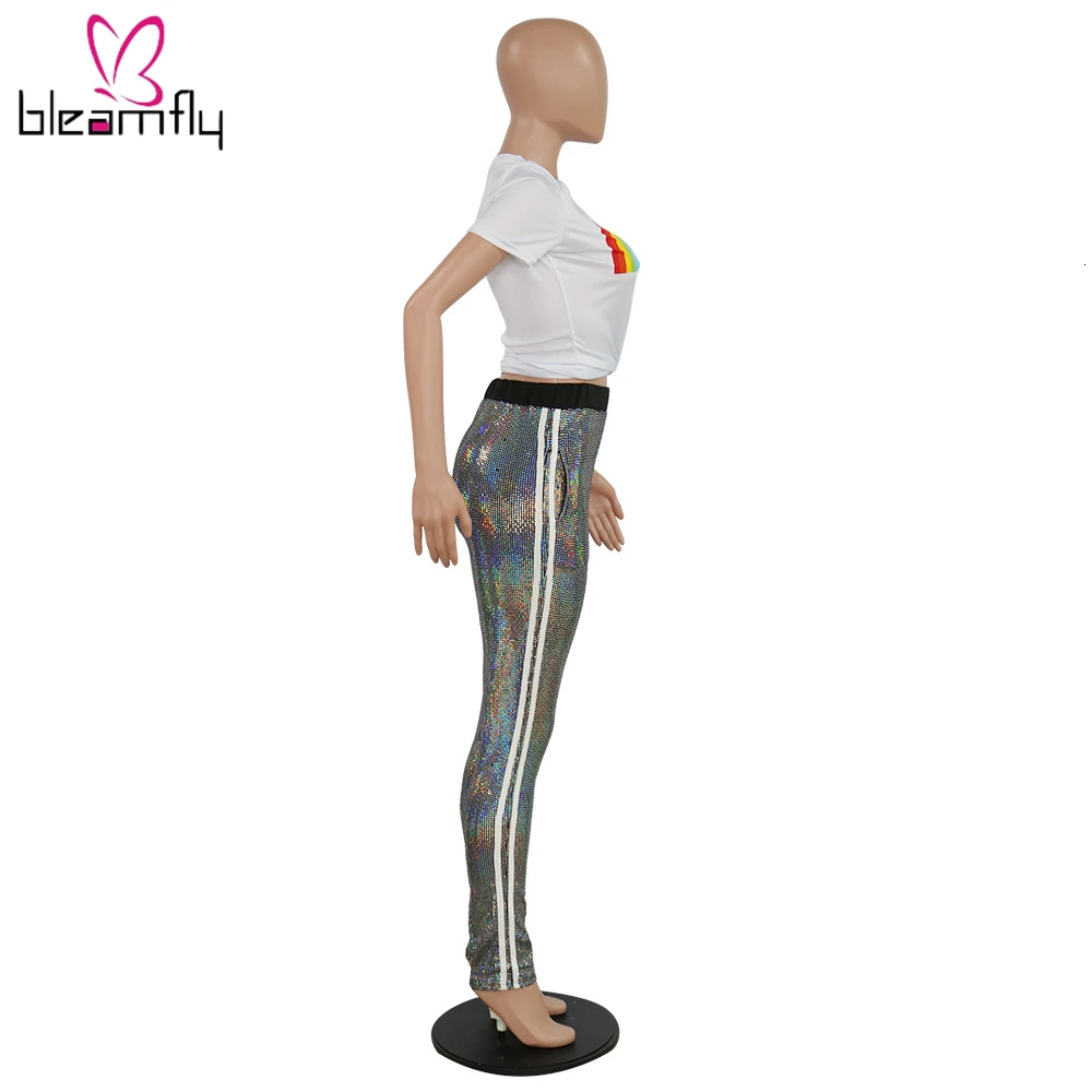 2019 женский летний костюм с радужным принтом короткий рукав o образный вырез