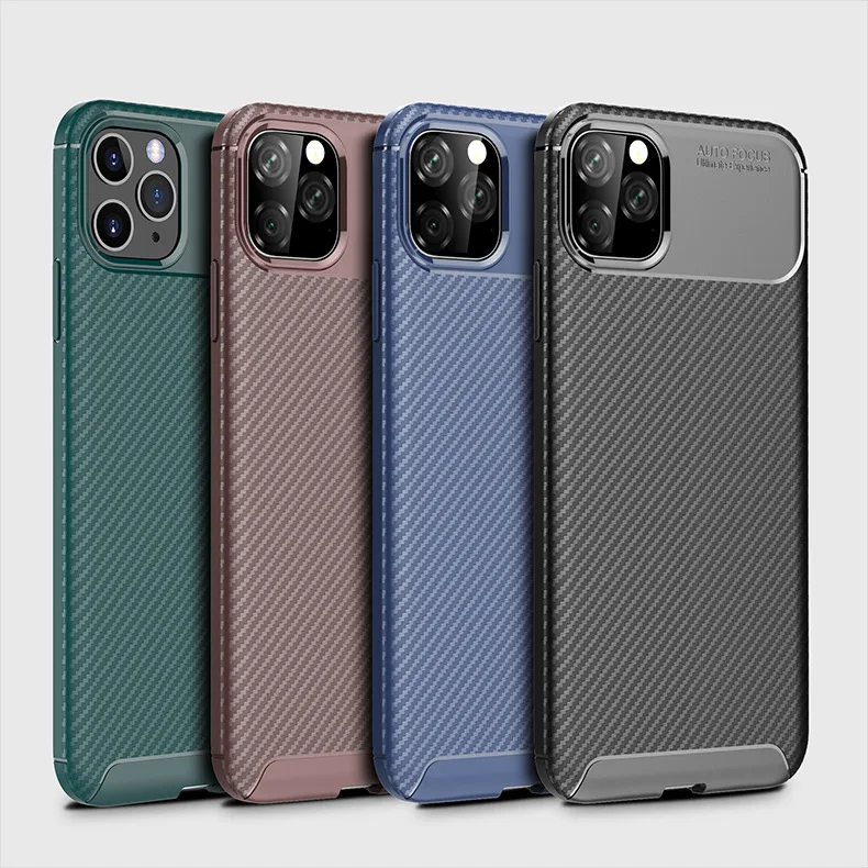 Противоударный чехол из углеродного волокна beetle для iPhone 11 Pro 6 6s 7 8 Plus X XR XS Max