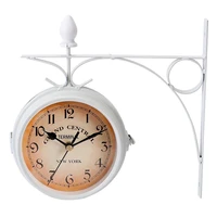 european style double sided wall clock creative classic clocks wall clocks home decor hanging double side hanging clock white