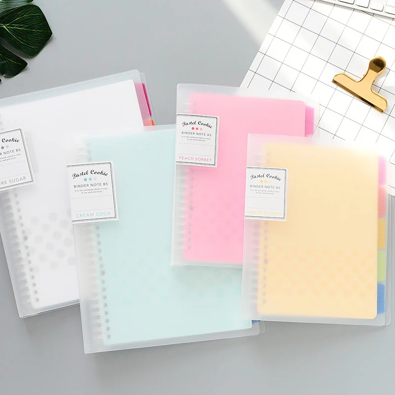 1PC KOKUYO Soft Light Series Notebook Loose Leaf Binder A5 B5 Daily Planner Binder Journal Office School Supplies Kawaii