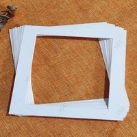 15pcs square white photo mats paper mounts for 6781016 inch a4 a3 picture frames photo decor photo mat paper photo frame