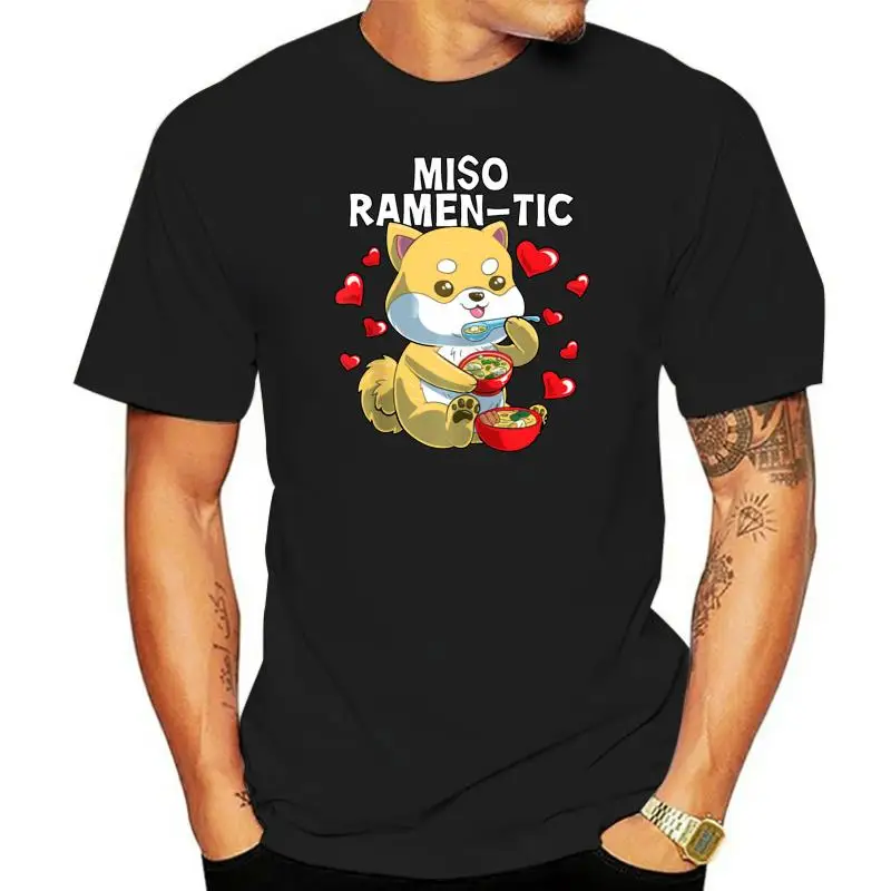 

Cute Japanese Shiba Inu Miso Ramen Tic Valentines Day Black T Shirt M Xxxl