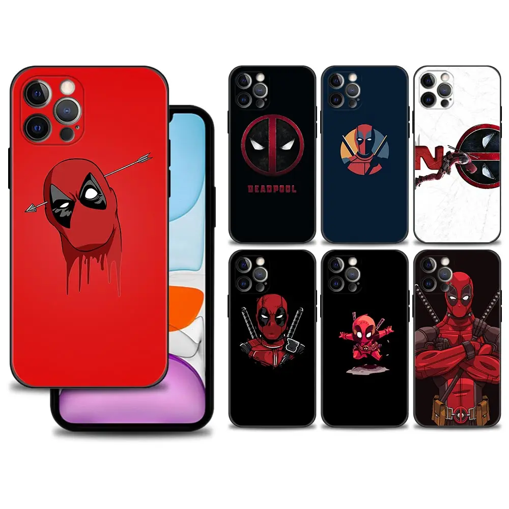 Чехол для Apple iPhone 13 12 11 Pro Max Mini XS XR X 7 8 Plus 6 6S SE 2020 комикс Marvel Дэдпул злое лицо android |
