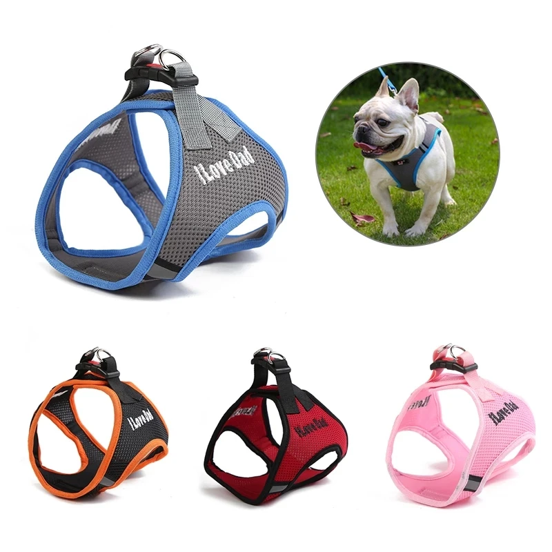 

Pet Dog Harness Leash Set Breathable Mesh Cat Vest Anti-Escape Buckle Outdoor Walking Pet Harness Traction Rope for Dogs Cats