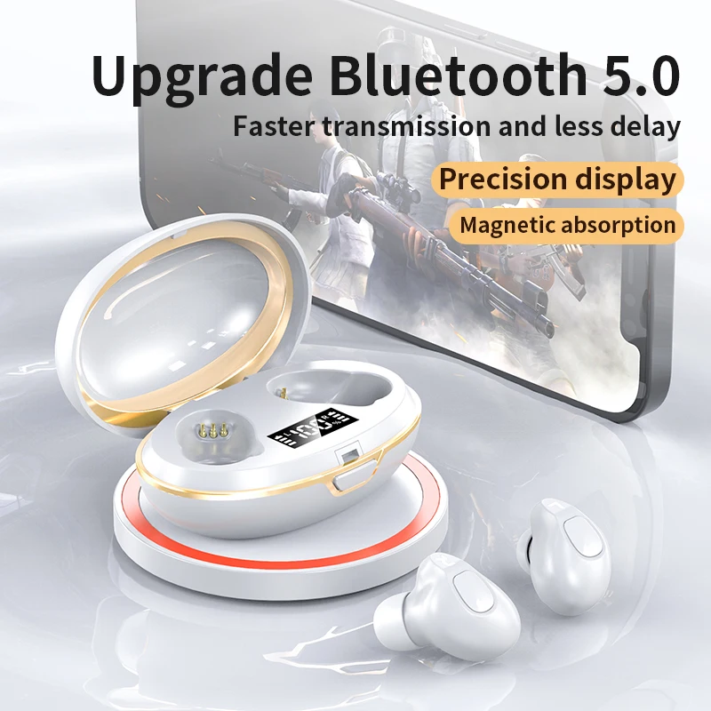 

Halloween Hot Sale Wireless Charging TWS Bluetooth Earphones Sports In-ear Headset Bluetooth True Wireless Earbuds Headphones