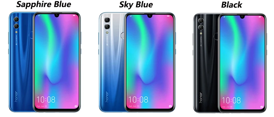Huawei Honor 10 Lite мобильный телефон Восьмиядерный 6,21 ''3400 mAh аккумулятор 24MP фронтальная камера 64 Гб rom многоязычный отпечаток пальца NFC