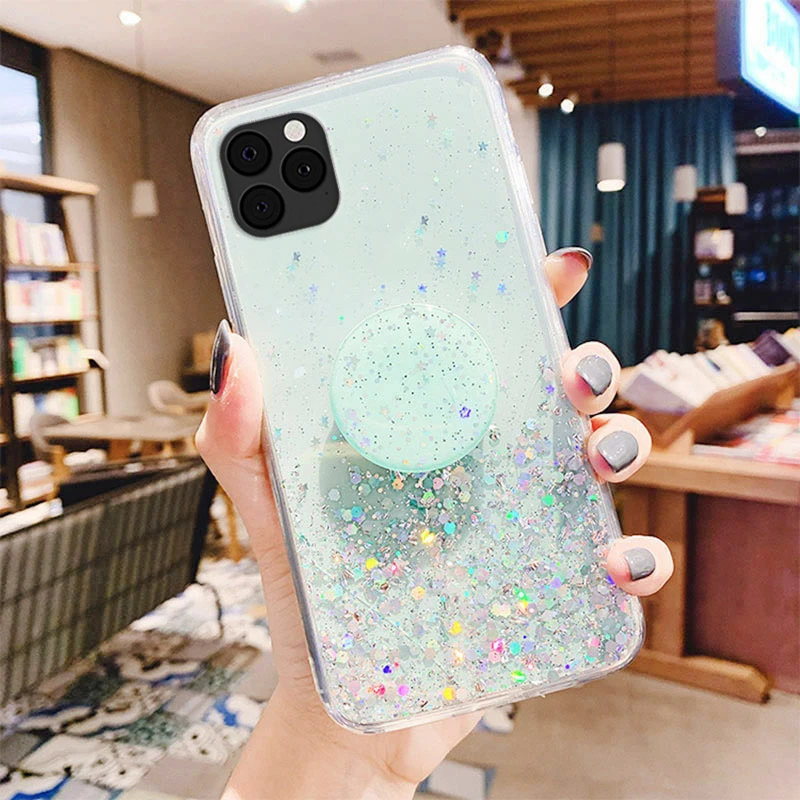 Poco X3 Pro Case For Xiaomi Redmi Note 10 Pro Cases Redmi Note 11 9 8 9S 10S 9C NFC Poco F3 Mi 11 Lite 10T Cover Glitter Funda