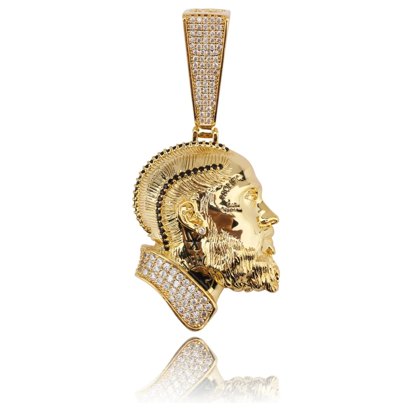 Gold TOPGRILLZ R.I.P Nipsey Hussle ожерелье и кулон с теннисная цепочка со Льдом Bling кубический циркон блестящие мужские украшения в стиле хип-хоп - Окраска металла: Gold