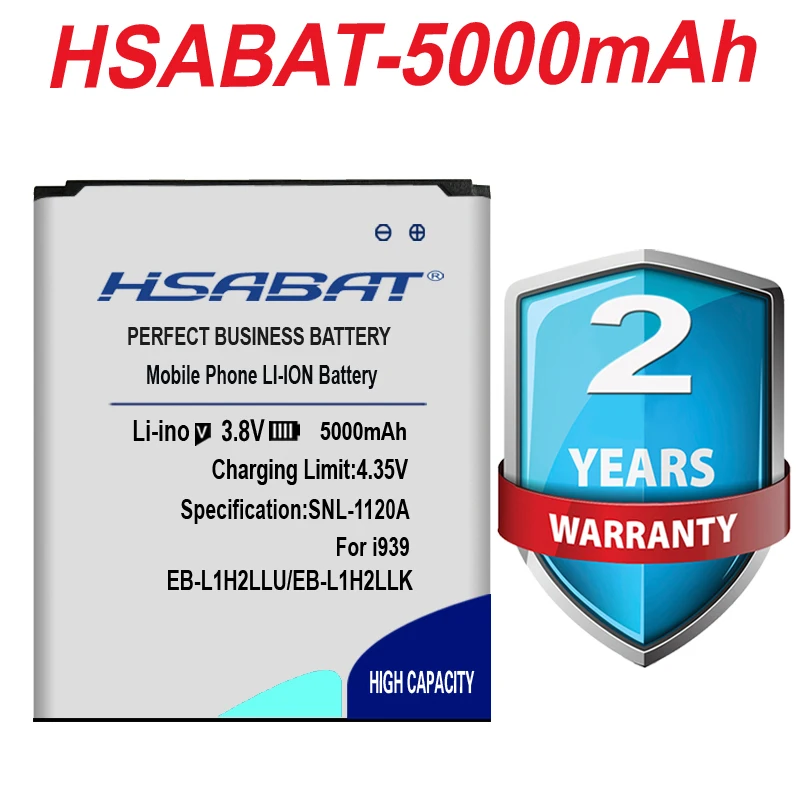 Аккумулятор HSABAT 5000 мАч для Samsung i939/4G LTE E210S/K/U Galaxy Premier i9260 i9268 Express 2 G3815 G3818 G3819 G3812|battery